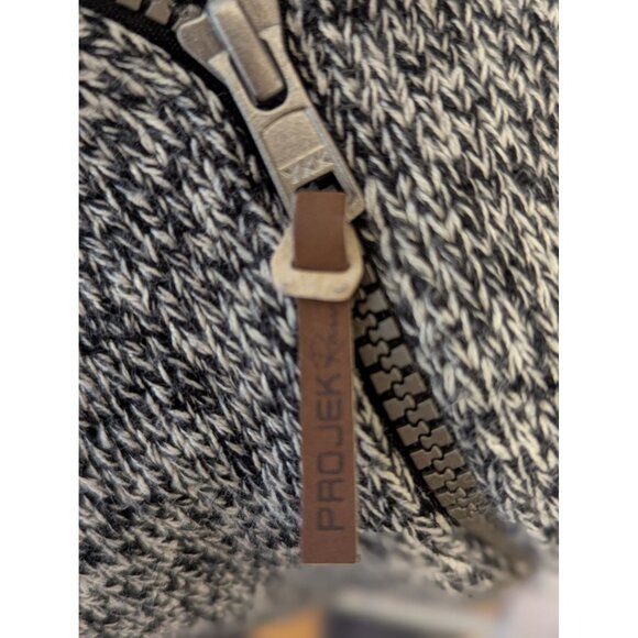 Mens Projek Raw Gray Knit Full-Zip Sweater With Pockets Durable & Stylish G/L - Picture 6 of 7